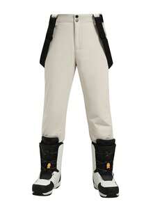 LEIFENSH Men's Outdoor Sports Pants, Khaki Ski Pants HX231 Winter - Apricot - View 3