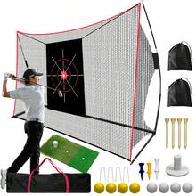 10x7 FT Golf Practice Net, Golf Driving Net & Hitting Training Net For Backyard, Garden, Indoor Outdoor Use With Target Cloth, Carry Bag, 8 Balls & Tees, Driving Chipping Net, Heavy Duty - Black - View 1