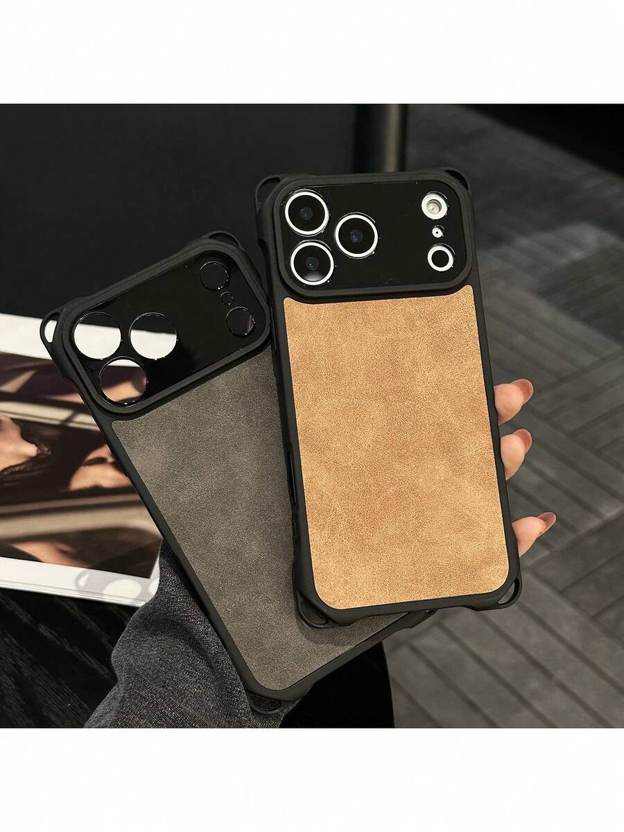 2 件装哑光皮革软壳保护套，兼容 16/16Pro/16Plus/15/15ProMax/15Pro/11/12/13/14ProMax/11Pro/11ProMax/12Pro/12ProMax/13Pro/13ProMax/14Pro/14ProMax/17/17ProMax，创意高级设计