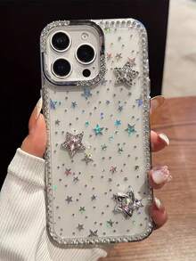 1 funda de teléfono eleganteNo incluye cordón ni soporte. StarElementFashionPhoneCasesStarPattern1 piezaFantasy StoneFramedPhoneCase,ScreenLaserStarTransparentPhoneCase,CompatibleWithiPhone11/12/13/14/15/16/16ProfessionalMax,TransparentHardProtectiveCoverPremiumTextureCompatibleWithiPhone17/17Pro/17ProfessionalMax/,BirthdayGiftParty - Borrar 2 - Ver 11