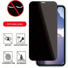 3-Pack 9H Super Privacy Screen Protector, Anti-Glare, Shatterproof Tempered Glass Compatible With Iphone 16/15/14/13/12/11 Pro Max Plus - Perfect Gift For Birthdays And Holidays- Perfect As A Small Gift For Friends And Family Screen Protection Essentials, Applicable To Daily Shield, Office, Home Phone Screen Protector Phone Accessories - IPhone 12 Pro - View 2