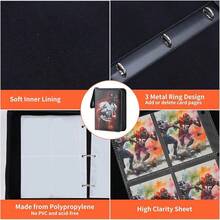 Football Card Binder 4 Pocket - Holds 400 Cards For Collecting - Football007 - View 2