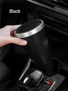 1pc Car Trash Can With Lid, Portable Car Garbage Bin, Fits Cup Holder And Armrest, Multifunctional Car Organizer, Compact In-Car Waste Container, Essential Car Accessory - Multicolor - View 5