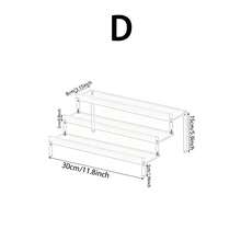 1 pieza Soporte de exhibición de acrílico, Estante de almacenamiento multifuncional para perfumes y postres, Exhibición de figuras y cosméticos, Soporte de decoración para el hogar/tienda/fiesta - Multicolor - Ver 10