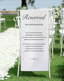 Wedding Reserved Chair Signs – 15 X 53 Inch Memorial Sign For Chairs In Loving Memory – Perfect For Wedding, Engagement, Or Heaven Tribute Keepsake - 被愛包圍 - 查看 12