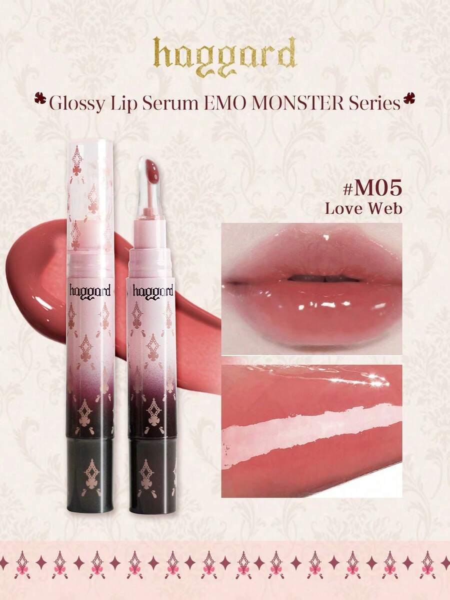 haggard Son dưỡng môi EMO MONSTER Series M05 Love Web, 2 trong 1 chăm sóc và trang điểm môi - Nhẹ nhàng, không nhờn dính, dưỡng ẩm, bóng mượt, phù hợp cho trang điểm hàng ngày và hẹn hò - 3.5g/0.12oz