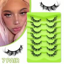 7 Pairs 3D Fluffy Mink Lashes, Artificial False Eyelashes Set, Natural/Dramatic/Thick/Curling Styles For Cat Eye, Cosplay, Holiday Party, Daily Use - D0HA - View 4