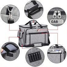 Sewing Machine Case, Sewing Machine Carrying Bag With Removable Padding Pad, Tote Bag For Sewing Machine And Extra S... - Gray - View 7