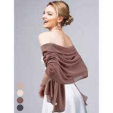 - Juego de 4 bufandas de hiyab de gasa para mujer, bufanda musulmana de cabeza larga, chales ligeros, para mujer, Color elegante. - Color elegante. - Ver 4