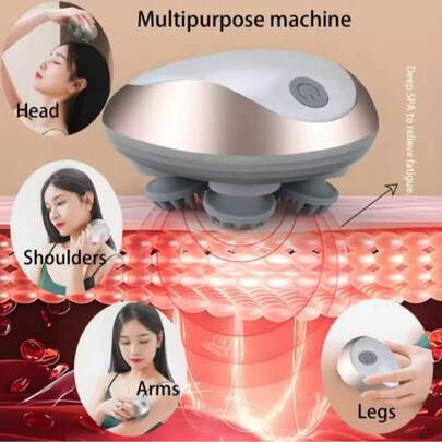 AXH Rechargeable Mini Octopus Claw Massager, Multi-Function Kneading Vibration Massager, Head Massager