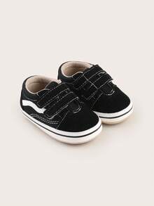 3-67-9-12 Months Infant Shoes, Spring/Autumn Soft Bottom Casual Toddler Shoes For 0-1 Year Old Boys & Girls - Black and White - View 2