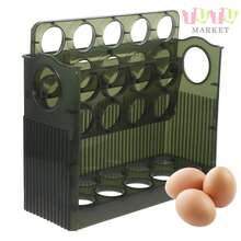 1 Soporte Para Huevos De Gran Capacidad De 3 Capas Para Nevera, Huevera Reversible, Huevera Para FrigoríFico De Gran Capacidad, Huevera, Huevera Con Tapa AutomáTica, Huevera Fija Para FrigoríFico, Huevera Plegable Para FrigoríFico, Huevera AcríLica, 3 Niveles, Visual, Volteo AutomáTico, DiseñO Vertical, Adecuado Para FrigoríFicos, Encimeras, Armarios De Almacenamiento, Estante De Almacenamiento Para Refrigerador Plegable - Verde - Ver 12