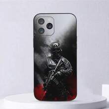 Funda especial del ejército compatible con funda de teléfono compatible con  16,15,14,13,12,11,Plus,Pro Max,XS,X,E,SE,Mini, funda negra de silicona suave, funda compatible con  17, funda de  17 Pro, funda de  17 Pro Max - z5 - Ver 7