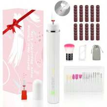 CIICII Nail Drill para Uñas con Luz , 71Pcs Electrico para Uñas & Bolsa Portátil, 20000RPM Taladro para Uñas (Pulidoras de Uñas Inalámbrica Recargable de 3 Velocidades) Para Uñas de ílico DIY Manicura Pedicura(3 Velocidades Drill para Uñas) - Multicolor - Ver 1