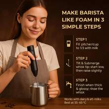 咖啡奶泡器，可充电电动手持奶泡棒，双搅拌头，3档速度调节，快速充电，强劲电机，电动手持搅拌器 - 多色可選 - 查看 7