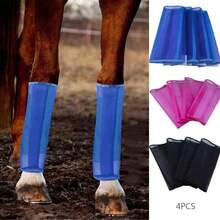 4pcs Set Breathable Horse Fly Boots, Loose Mesh Design Colorful Horse Boots, Durable Horse Leg Protector, Effectively Prevent Mosquito Bites, Comfortable Breathable Suitable For Multiple Scenarios, Protect Horse Leg Safety - Multicolor - View 2