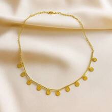 Choker Necklace Medallions 18k Gold Plated Women's Fashion Elegant Accessories - 金色 - 查看 6