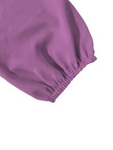 Women's Solid Color V-Neck Long Sleeve Blouse, Stylish And Essential For Commuting Spring - Lilac Purple - View 6