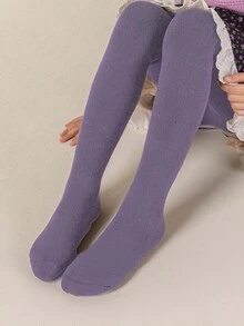 Bộ 2 quần legging trơn màu cho bé gái, quần bó cơ bản, thích hợp mặc hàng ngày, mọi mùa - Nhiều màu - Xem 5