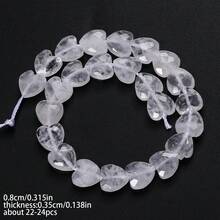 8mm AA 天然石面切心形白色水晶石亞馬遜石散珠，適用於珠寶製作 DIY 手鍊項鍊耳環禮物 - Beads - 查看 11