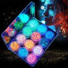 Glitter & Facial Gems - 12 螢光 - 查看 12