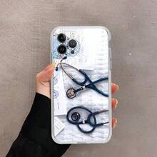 Funda de teléfono con estetoscopio de medicina médica compatible con  15 14 11 12 13 Mini Pro XS Max, funda 6 7 8 Plus X XR SE 2020, compatible con funda de  17, funda de  17 Pro, funda de  17 Pro Max - z11 - Ver 10