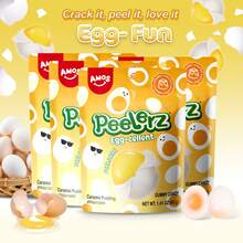 AMOS Peelerz Egg-Cellent Gummy Candy, Peelable Egg Flavored 1.41oz Packs-Playful Egg-Cellent Snack With Gummy Candy, Fun Snack, Peelable Design, Novelty Candy, Glutenfree Snack(2 Bags) - 2 件裝 - 查看 4