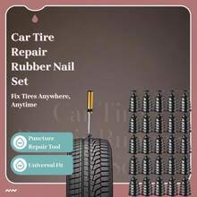 120 Counts Set Rubber Flat Tire Repair Kit For Fast Repair Of Tire Punctures, Tire Plug Kit With Screwdriver, Durable Car Tire Repair Kit Self-Service Repair Nails For Car Motorcycle Truck - 120 Count - View 9