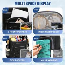 Backpack Cooler Insulated Leak Proof For Men Women 36 Cans Soft Cooler Backpack Insulated Waterproof Large Capacity Coolers Bag Portable For Lunch Camping Travel Picnic Hiking (Black) - Black - View 8