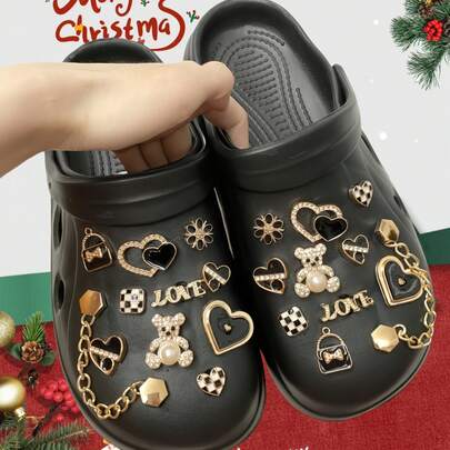 Juego de 22 piezas de adornos de oso para zapatos, accesorios decorativos desmontables y reutilizables para zapatos