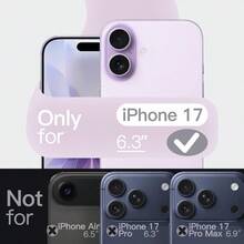JETech Funda Silicona Magnética para iPhone 17 6.3 Pulgadas Compatible con Sedoso Tacto Suave Carcasa Absorción de Impactos con Protección Lente Cámara Púrpura - Púrpura - Ver 2