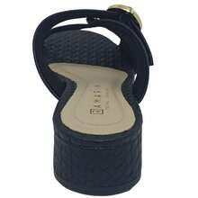 Tamanco Ramarim Feminino com Fivela e Salto Rasteiro 3,5cm  Praia    Fivela    Praia - Preto - Visão 8
