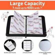 Football Card Binder 4 Pocket - Holds 400 Cards For Collecting - Baseball001 - View 4