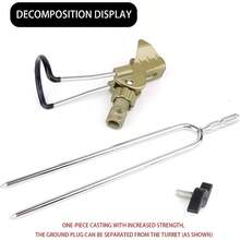 Rod Holder Fishing Pole Holder With Fishing Rod Alarm Bells, Universal Adjustable Gold Fishing Rod Holder Hand And Sea Dual - Purpose Ground Holder Bank Fishing - Gold 2pcs - View 5
