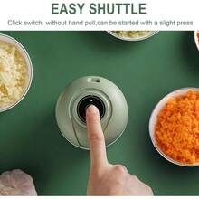 Mini USB Rechargebale Electric Garlic Grinder,  Portable Veggie Press Chopper, 250ML Garlic Mincer For Onions, Peppers, Tomatoes, Kitchen Electric Shredder - Green - View 6