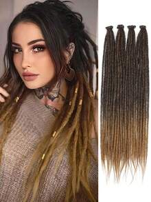 18 Inch / 24 Inch Dreadlock Extensions 0.6 Cm Width 20 Strands-Natural Black, Soft Hippie SE Dreads Synthetic Loc Extensions For Women And Men - Multicolor - View 45