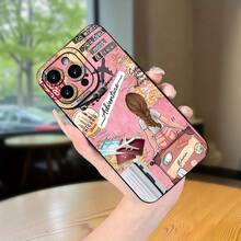 Fundas de Teléfono con Tema de Viaje Creativo con Acabado Mate, Populares Entre Hombres y Mujeres, Diseñadas para Ser a Prueba de Golpes para Varios Modelos de , Incluyendo 16E, 16PRO, 16PLUS y Más.Perfecto como regalo de Pascua o cumpleaños para amigos, novias, novios y familia. - Negro - Ver 8