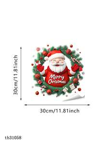 1 zestaw świątecznych dekoracji łazienkowych z Mikołajem i Łosiem - samoprzylepne, wodoodporne, zdejmowane naklejki na toaletę z PVC, odpowiednie do domu, dekoracji imprezowych, idealne na świąteczne przyjęcia, do salonu, sypialni, szafki, przedpokoju itp., uatrakcyjnij wystrój pokoju