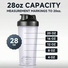 Portable Bottles, Sports Shaker Bottle With Stainless Steel Whisk Ball - 白色 - 查看 6