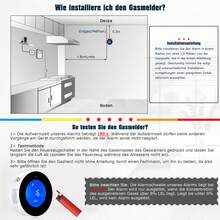 WLAN -Gasmelder, tragbarer Gasleckalarm, kompatibel mit Smart-App, Tuya, Gasmonitor für Zuhause, Küche und Wohnmobil, Methangassensor mit 85-dB-Sprachalarm und visuellem Gaskonzentrationsalarm - Weiss - Übersicht 1