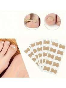 50pcs/Set Ingrown Toenail Corrector, Toe Separator Pads, Nail Correction Cushions, Ingrown Nail Treatment, Suitable For Men And Women Daily Use, Painless Improvement Of Ingrown Nails