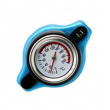 Precision 1.1 Bar Radiator Cap With Built In Temperature Gauge For Vehicles - Blue - View 3