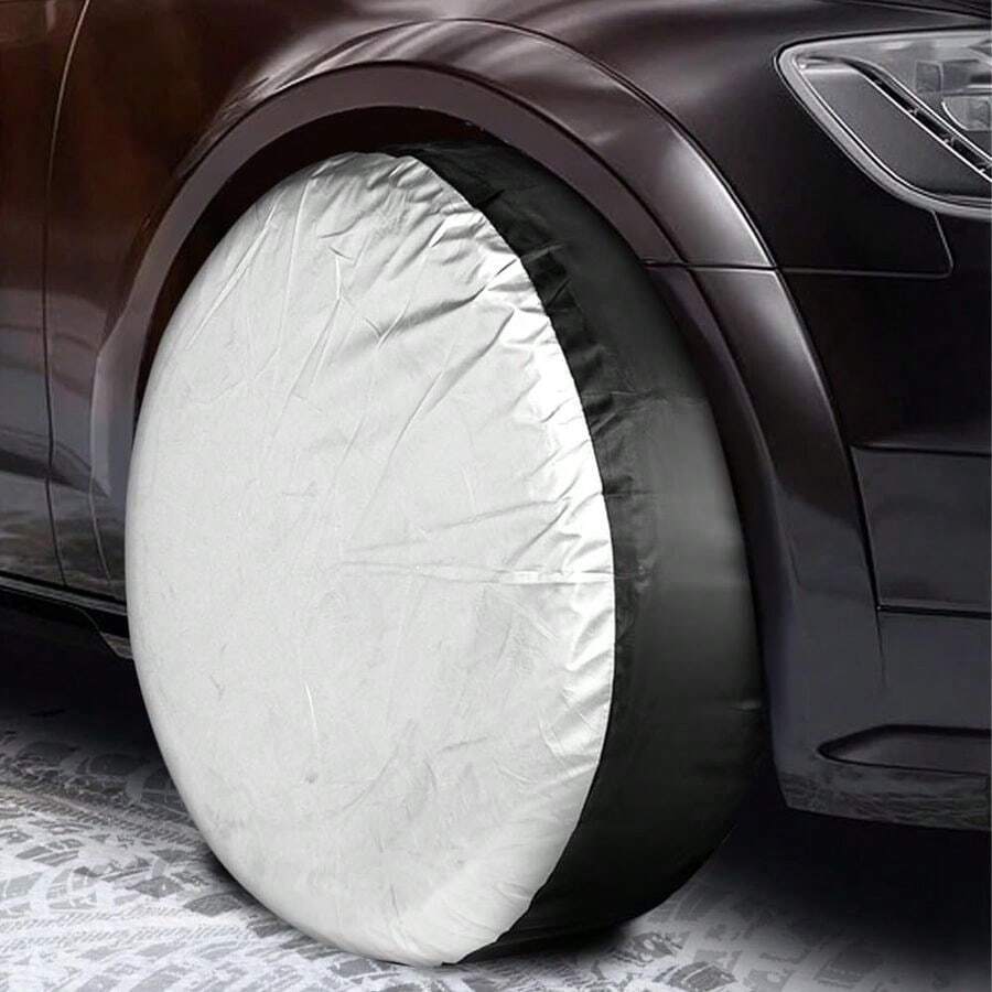 Tire Storage Bags Set Of 4, Adjustable Waterproof Tire Covers, Oxford Wheel Covers, Black Car Wheel Tire Covers, Veh... - B0F9YHS6NN - View 1