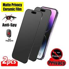 ZYONS 2Pcs Matte Privacy Screen Protector For IPhone 17 Pro Max 6.9-Inch Soft Film, Non Glass, Full Coverage Anti-Peeping Anti Spy Anti Glare Ceramic Film, Anti-Fingerprint, Case Friendly Compatible With IPhone 17 Pro Max 17 Air 16 Pro Max/16 Pro/16 Plus/16/15 Pro Max/14 Pro Max/13 Mini/12/11/XS MAX/XR/8+/7 Plus - 2pcs Matte - View 9