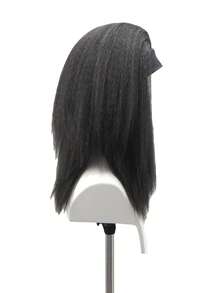 Designed To Capture The Essence Of Edgy Urban Chic, This Black Wig With A Sleek Headband Is Perfect For Embodying Bold And Stylish Roles At Streetwear Events, Casual Outings, Or Any Occasion Where You Want To Embrace A Confident And Eye-Catching Look That Stands Out - Black - View 4