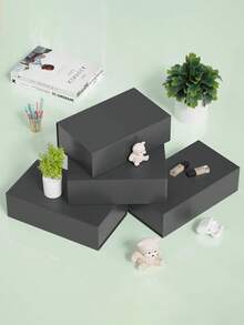 Magnetic One-Piece Folding Gift Box, With Dimensions Of 9 Inches * 6.7 Inches * 2.5 Inches. It Is A Gift Box With A Lid, Magnetic Closure, Rectangular Foldable Design, Suitable For Bridesmaid Proposal Boxes, Weddings, Christmas, Halloween, New Year, Valentine's Day, Birthday Gift Packaging. - Multicolor - View 11