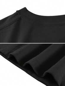 Pink Gothic Logo Soft Comfortable Crew Neck Short Sleeve Graphic Tee Streetwear Fashion Top for All Seasons Casual Streetwear Round Neck Tshirt - Negro - Ver 3