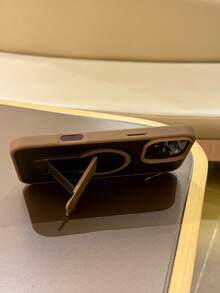 Luxury Magnetic Wireless Charging Case With Stand, Matte Finish, Compatible With Samsung S23/S24/S25 Ultra Plus, 16, Shock-Absorbing Soft Bumper Camera Protective Cover - Brown - View 2