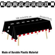 4-Pack Racing Car Tablecloths For Birthday Party Decorations, 54x108 Inch - Sports - View 2