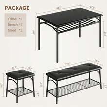Dining Table & Chair Sets - 黑色 - 查看 3